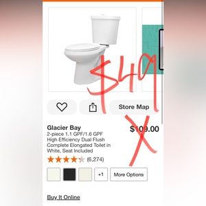 toilets, faucets, lamps Clearance